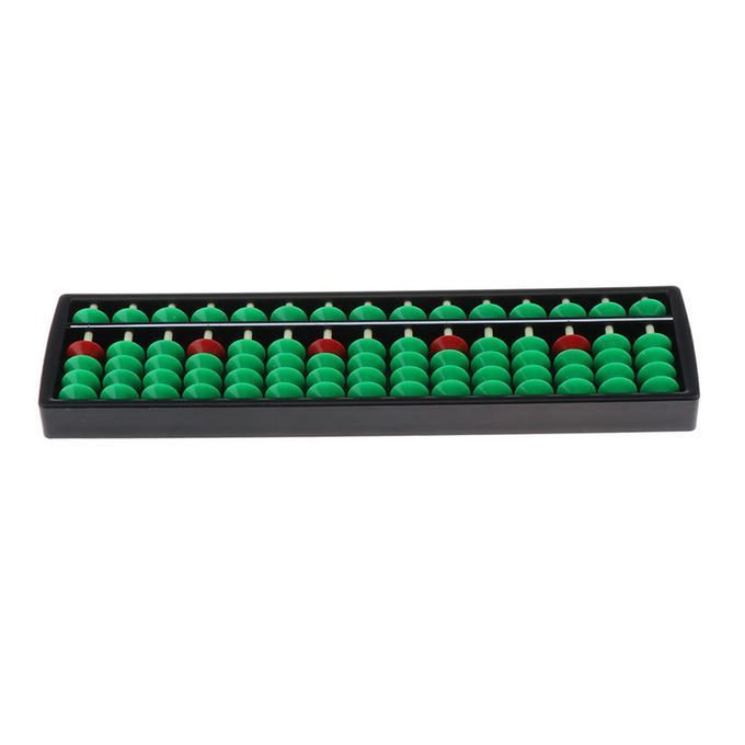 15 Rods Plastic Abacus Toy With Plastic Beads Early Green