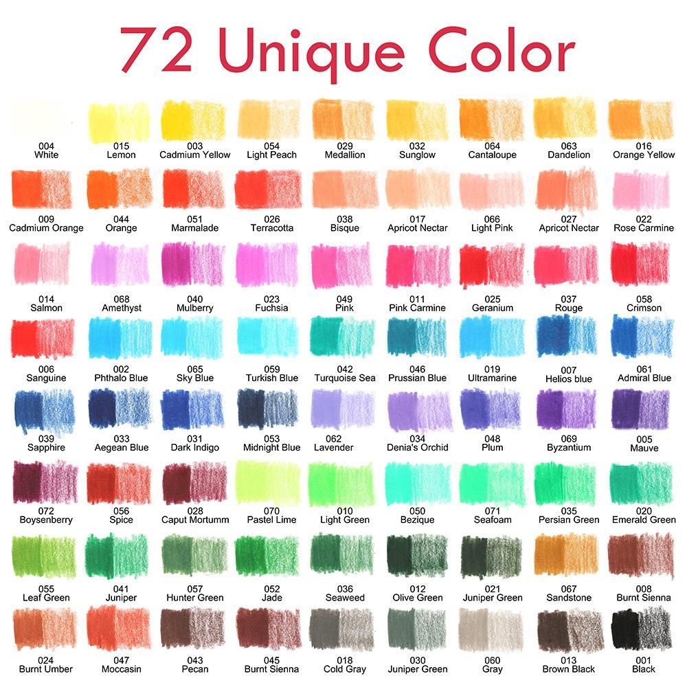 95 Pieces Oily Colored Pencil Sets Art Color Pencil Sketching Pencil Beginner Painting Kit