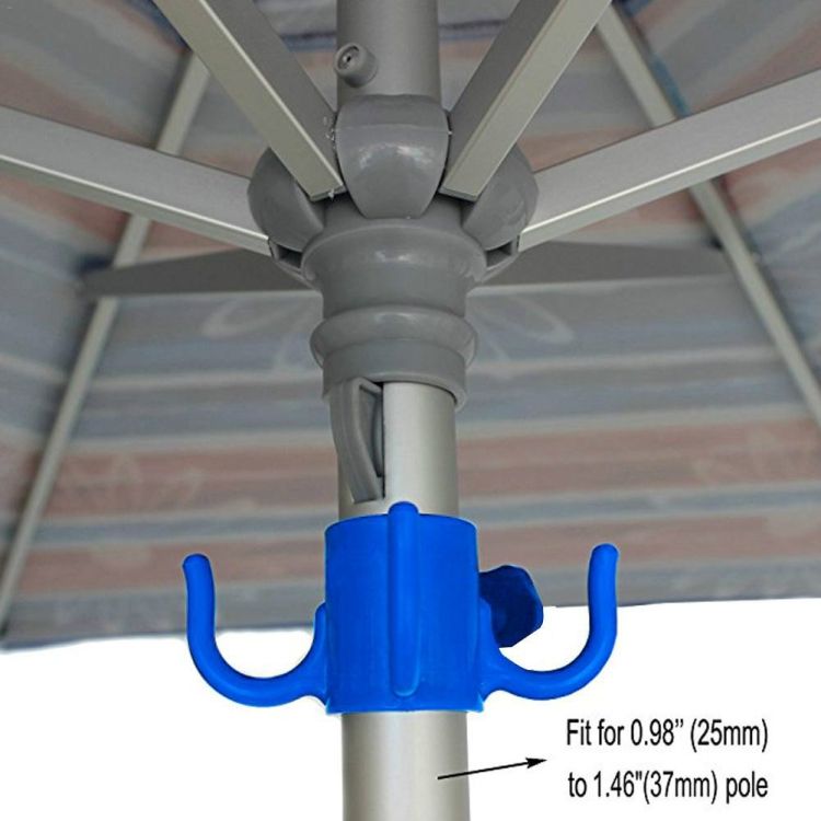 Outdoor Beach Umbrella Hook Nail Four Legs Hooks Garden Umbrella Plastic Four Prongs Hanger(Blue) Beach Umbrella Hook(Blue)