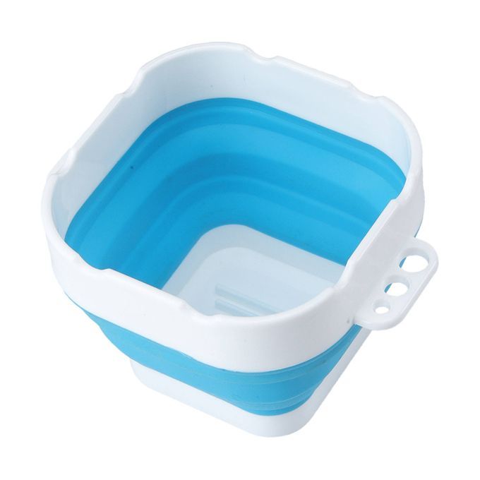 Brush Washer Foldable Water Barrel Bucket Artist Cleaner Blue
