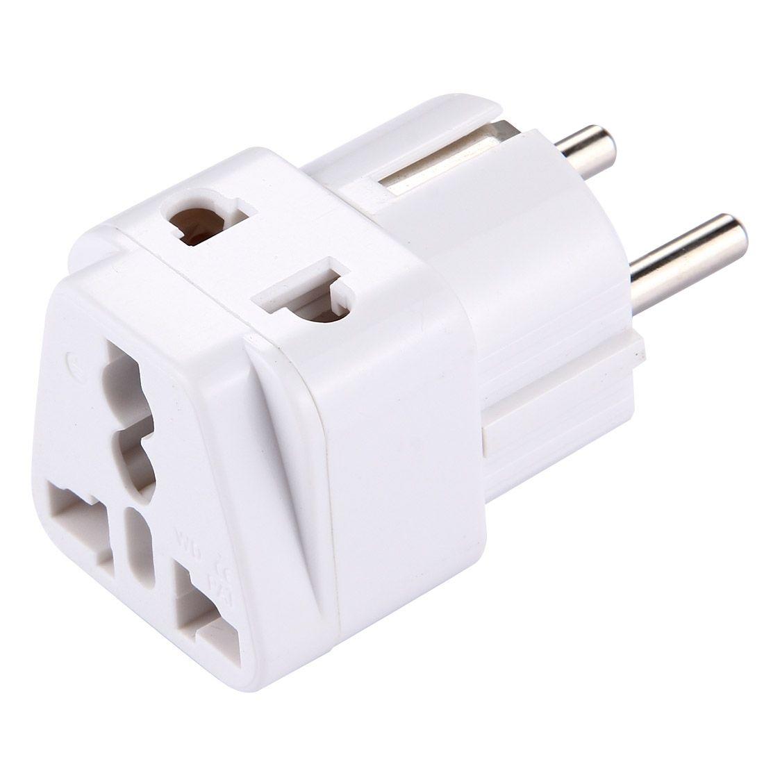 Plug Adapter, Travel Power Adaptor With Europe Socket Plug(White)
