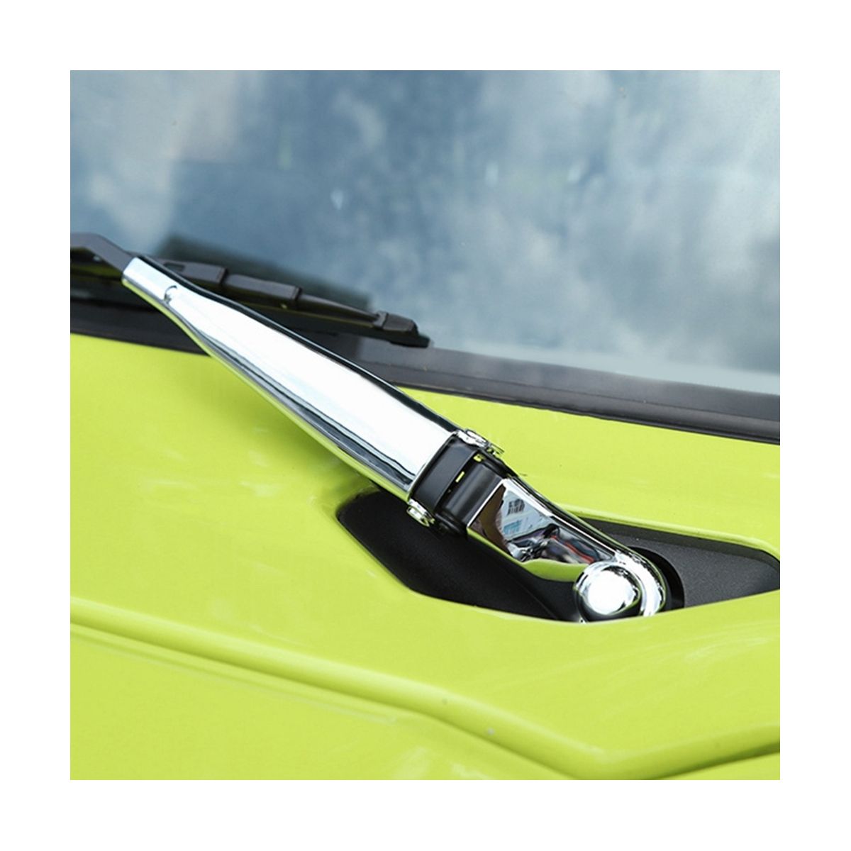 Silver Car Front Windshield Wiper Decoration C