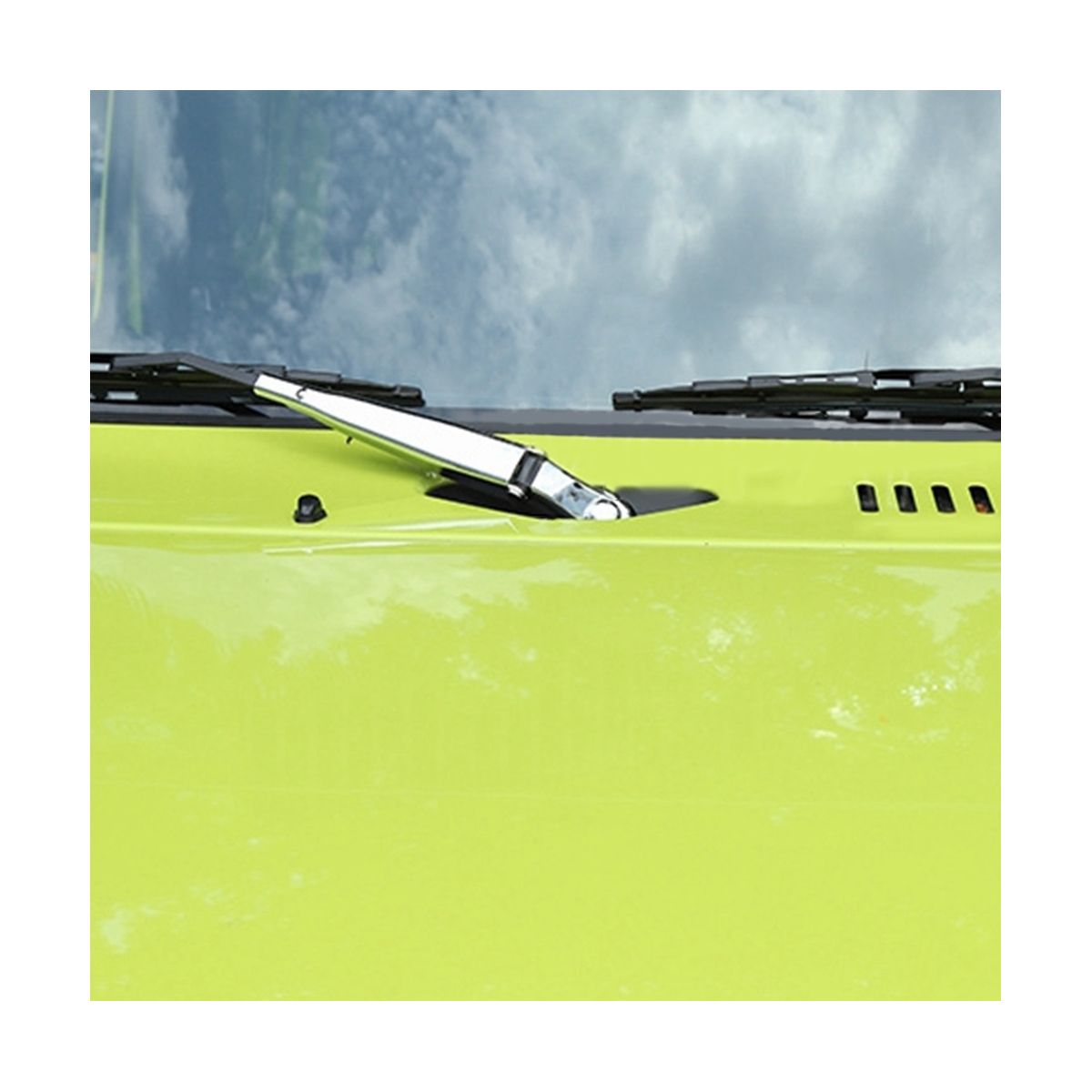 Silver Car Front Windshield Wiper Decoration C