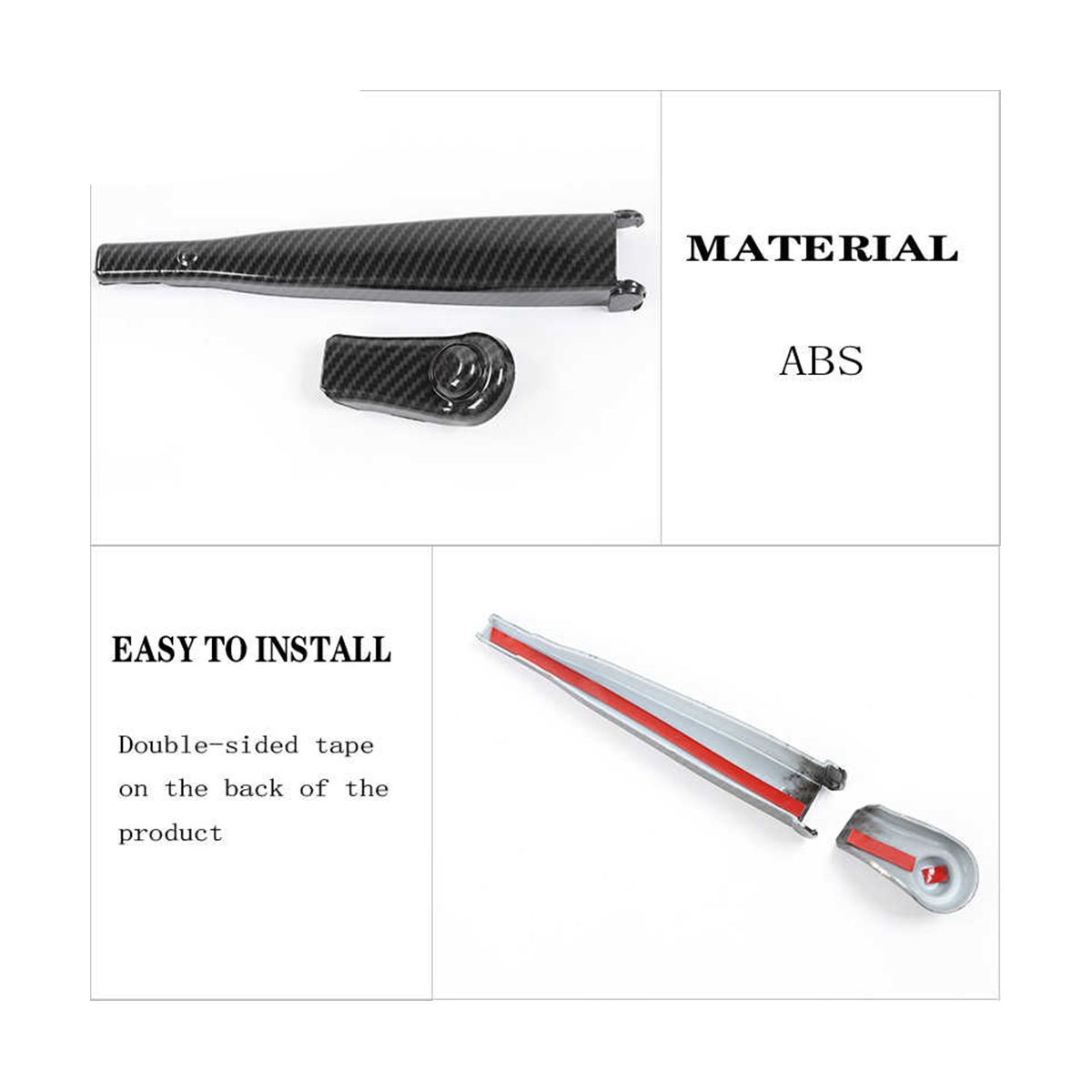 Silver Car Front Windshield Wiper Decoration C