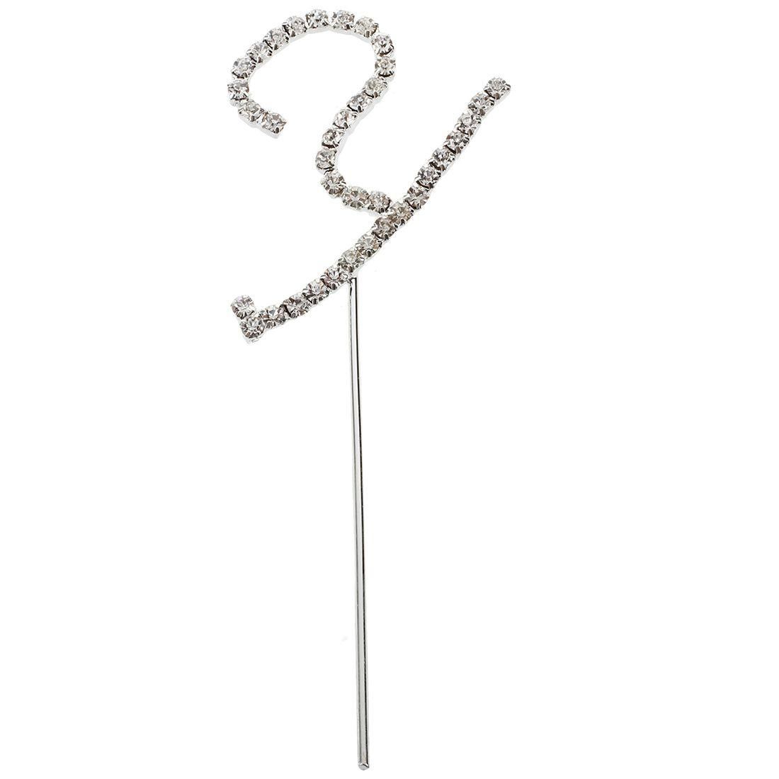 Silver Alphabet Letter Rhine Crystal Monogram Wedding