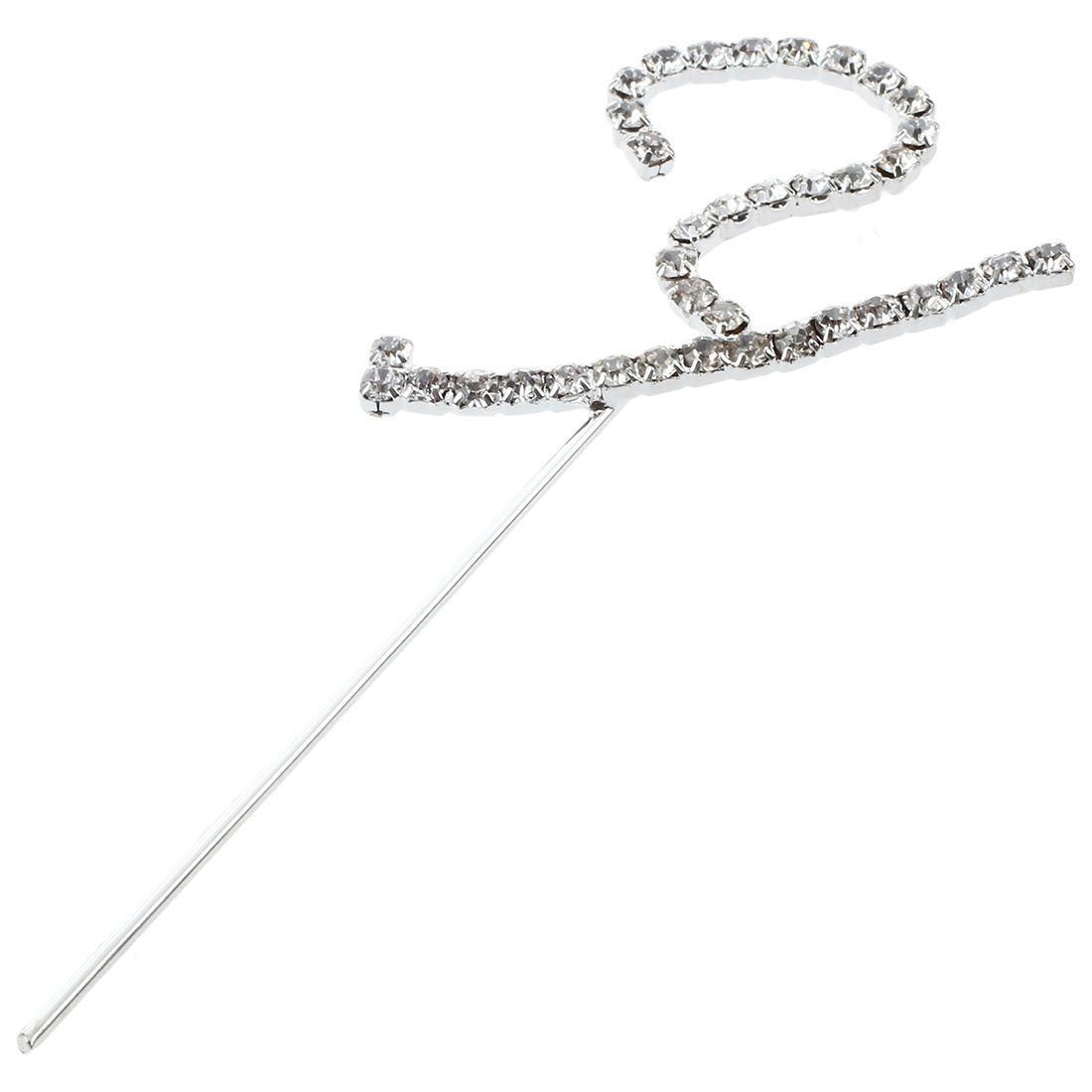 Silver Alphabet Letter Rhine Crystal Monogram Wedding