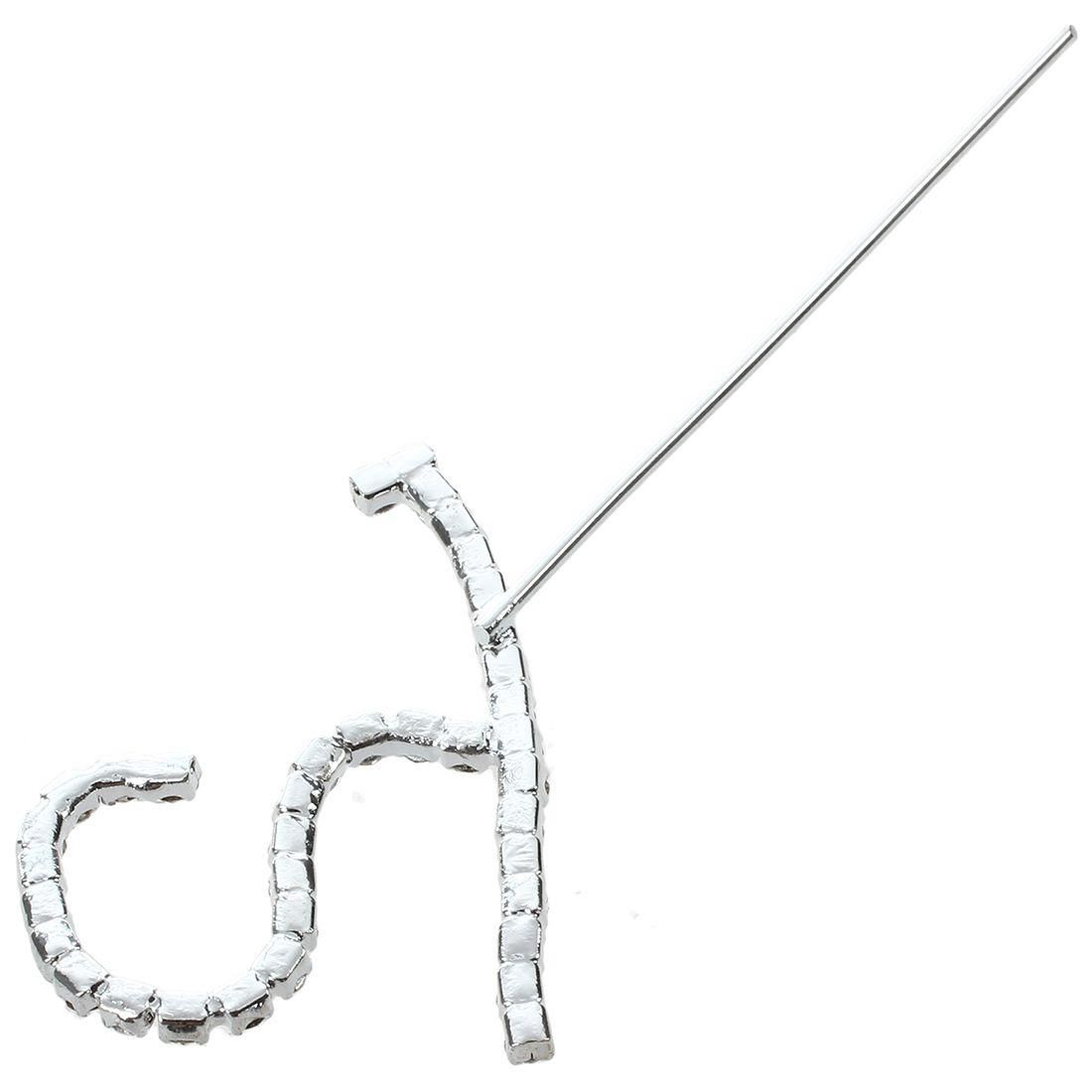 Silver Alphabet Letter Rhine Crystal Monogram Wedding