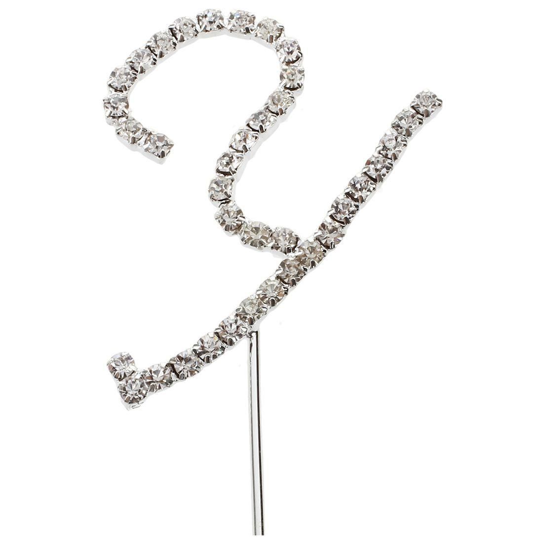 Silver Alphabet Letter Rhine Crystal Monogram Wedding