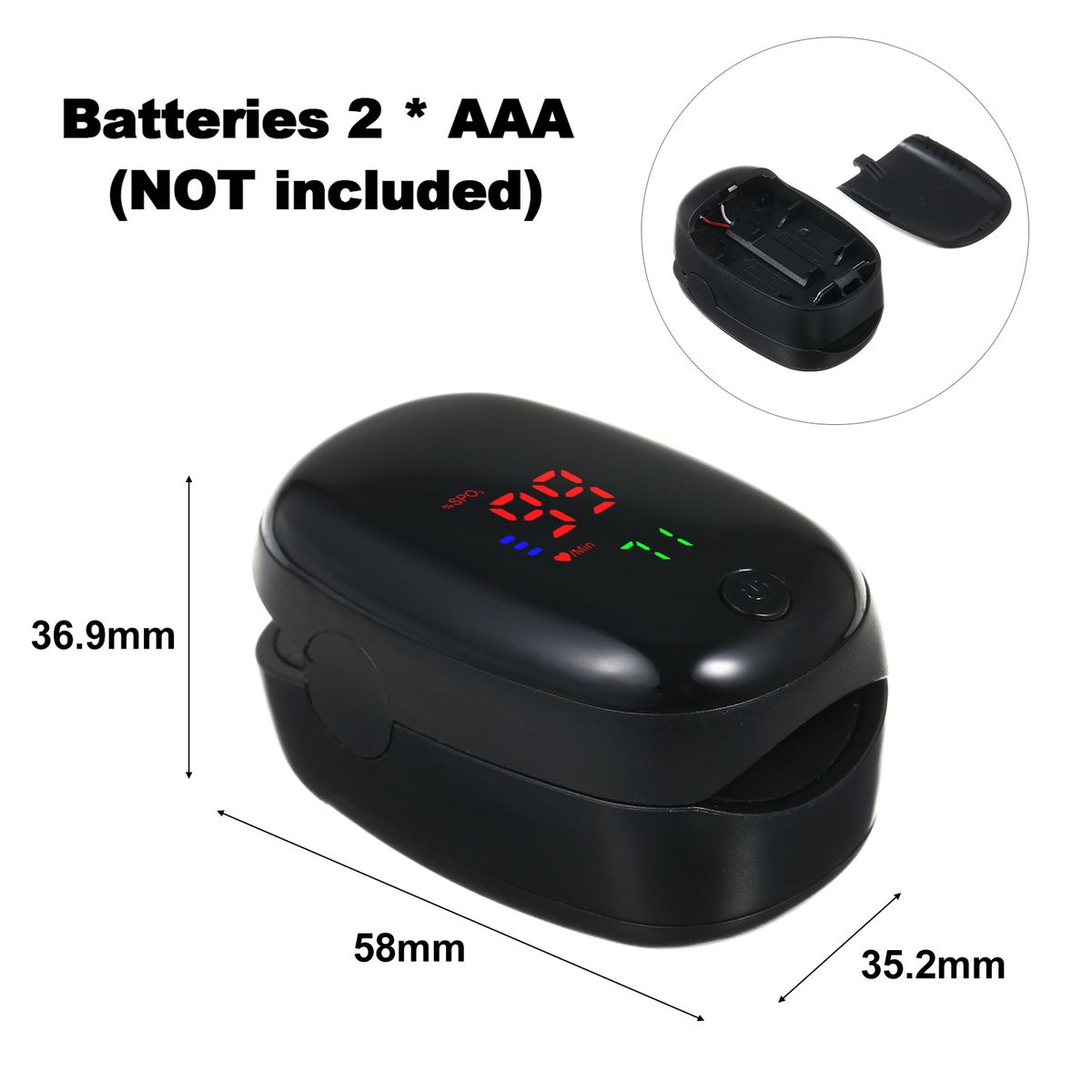 Digital Fingertip Pulse Oximeter LED Display Fingertip