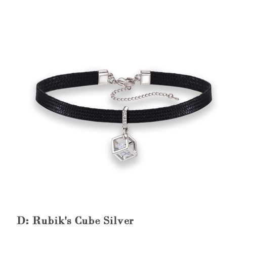 Ladies Necklace Black Neckband Clavicle Chain Women's Personality Choker D