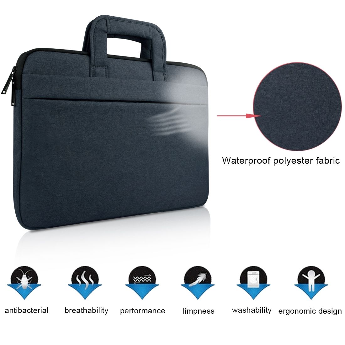 Universal Double Side Pockets Wearable Oxford Cloth Soft Handle Portable Laptop Tablet Bag, For 14 Inch And Belowbook, Samsung, Lenovo, Sony, DELL Alienware, CHUWI, ASUS, HP(Black)