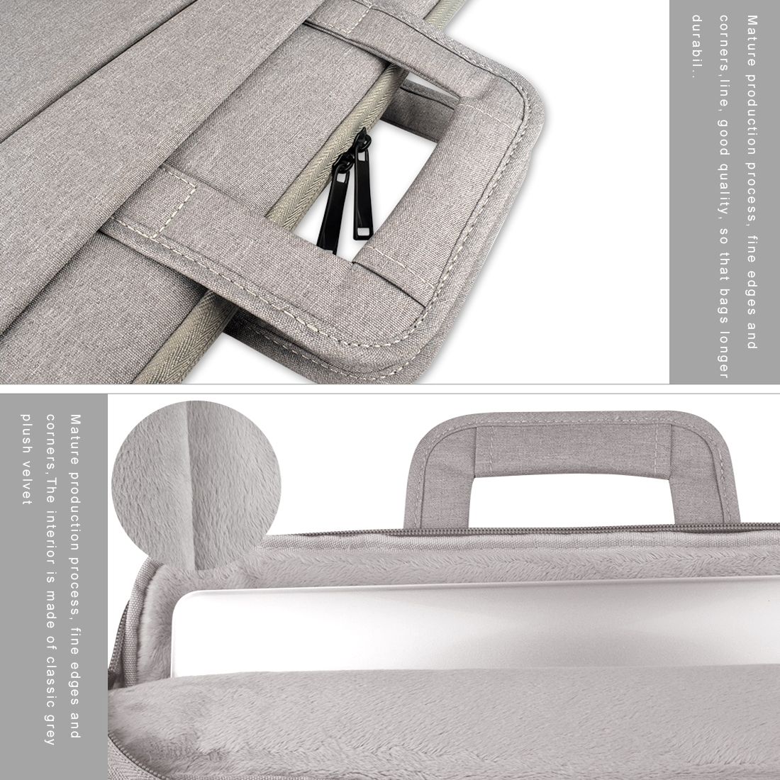 Universal Double Side Pockets Wearable Oxford Cloth Soft Handle Portable Laptop Tablet Bag, For 14 Inch And Belowbook, Samsung, Lenovo, Sony, DELL Alienware, CHUWI, ASUS, HP(Black)