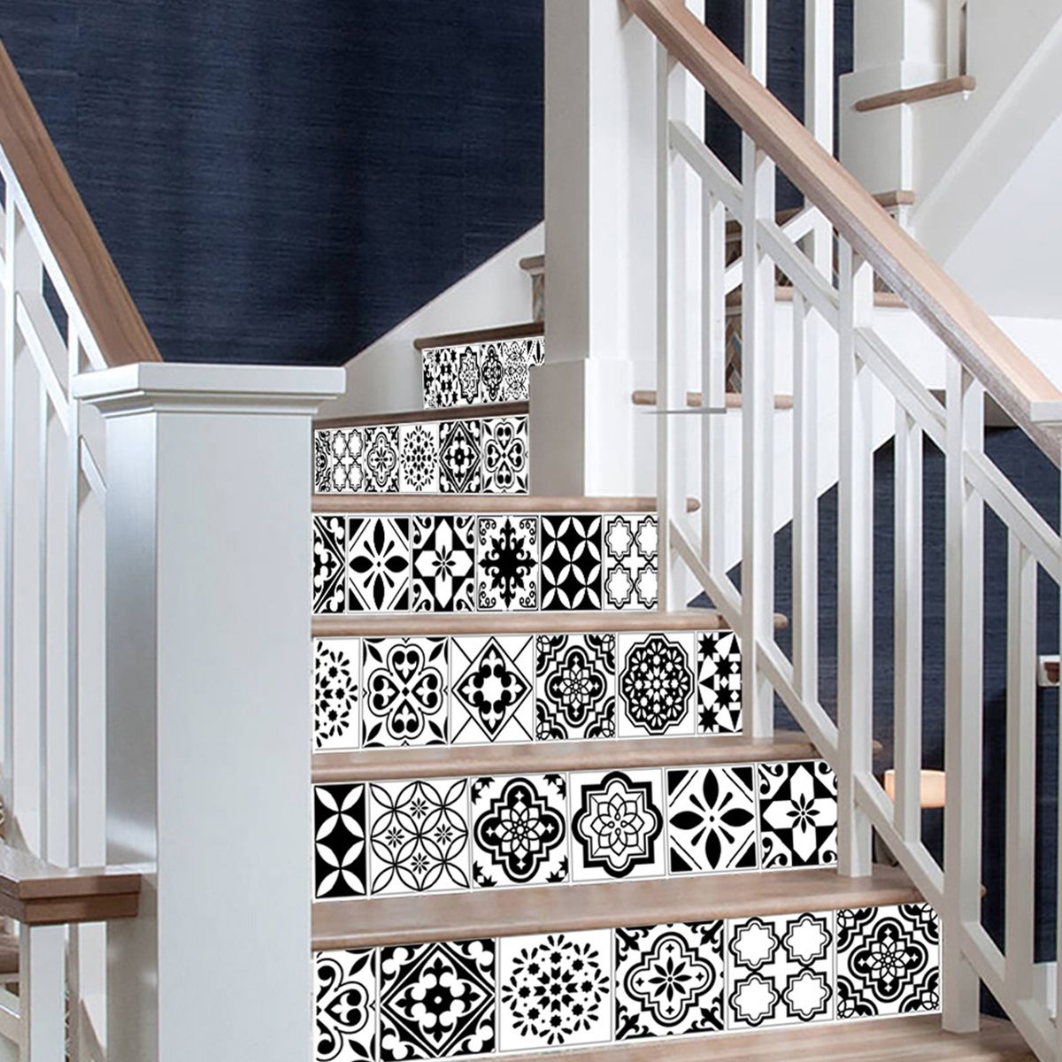 13PCS DIY Staircase Stickers Beautiful Scenery Pattern