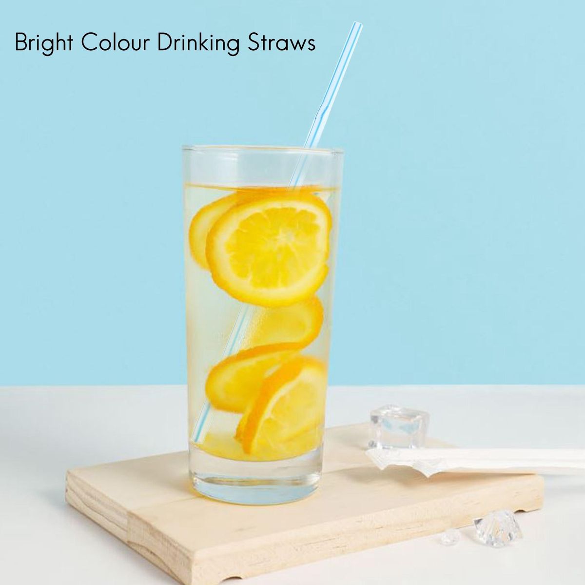 100Pcs Disposable Flexible Straws Plastic Drinking