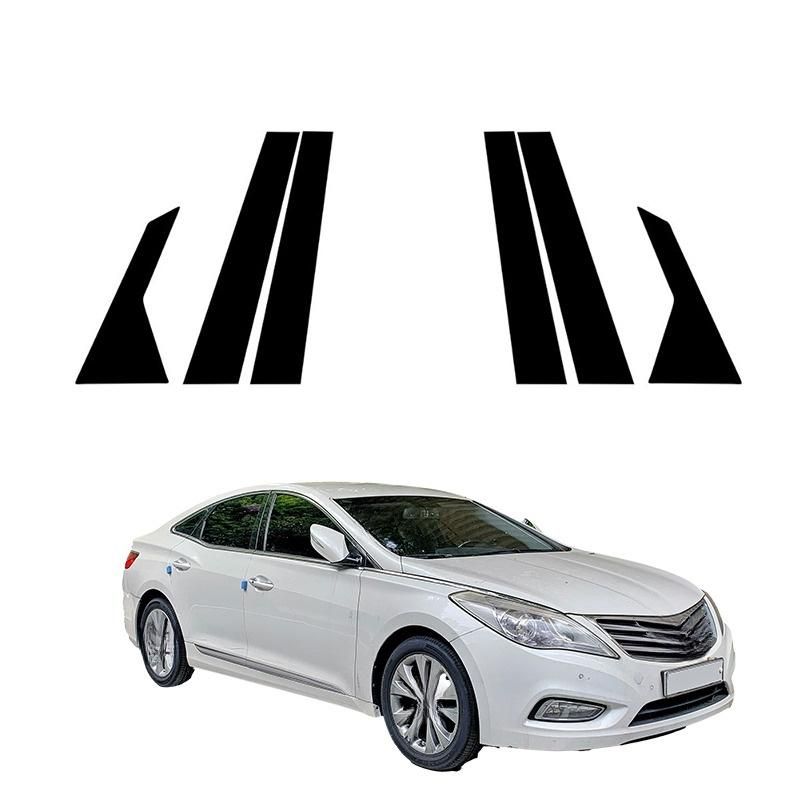 For Hyundai Grandeur Azera 2012 2013 2014 2015 2016 2017 6Pcs set Car Pillar Posts Door Window Trim Cover Stickers