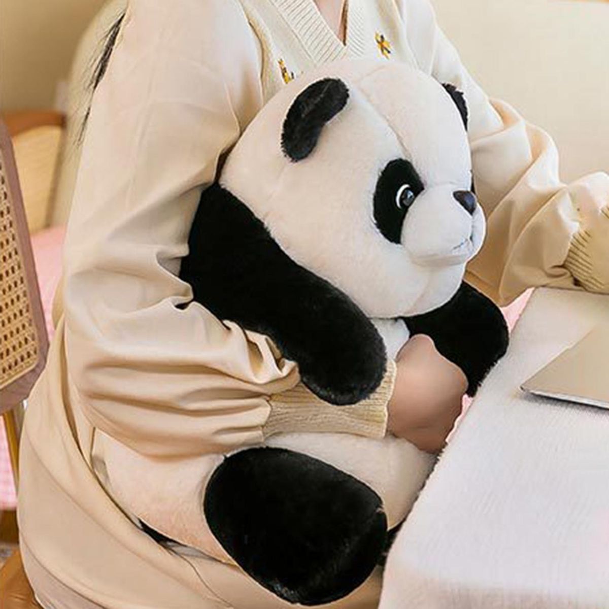 Panda Toy Great Fidelity Panda Doll Black