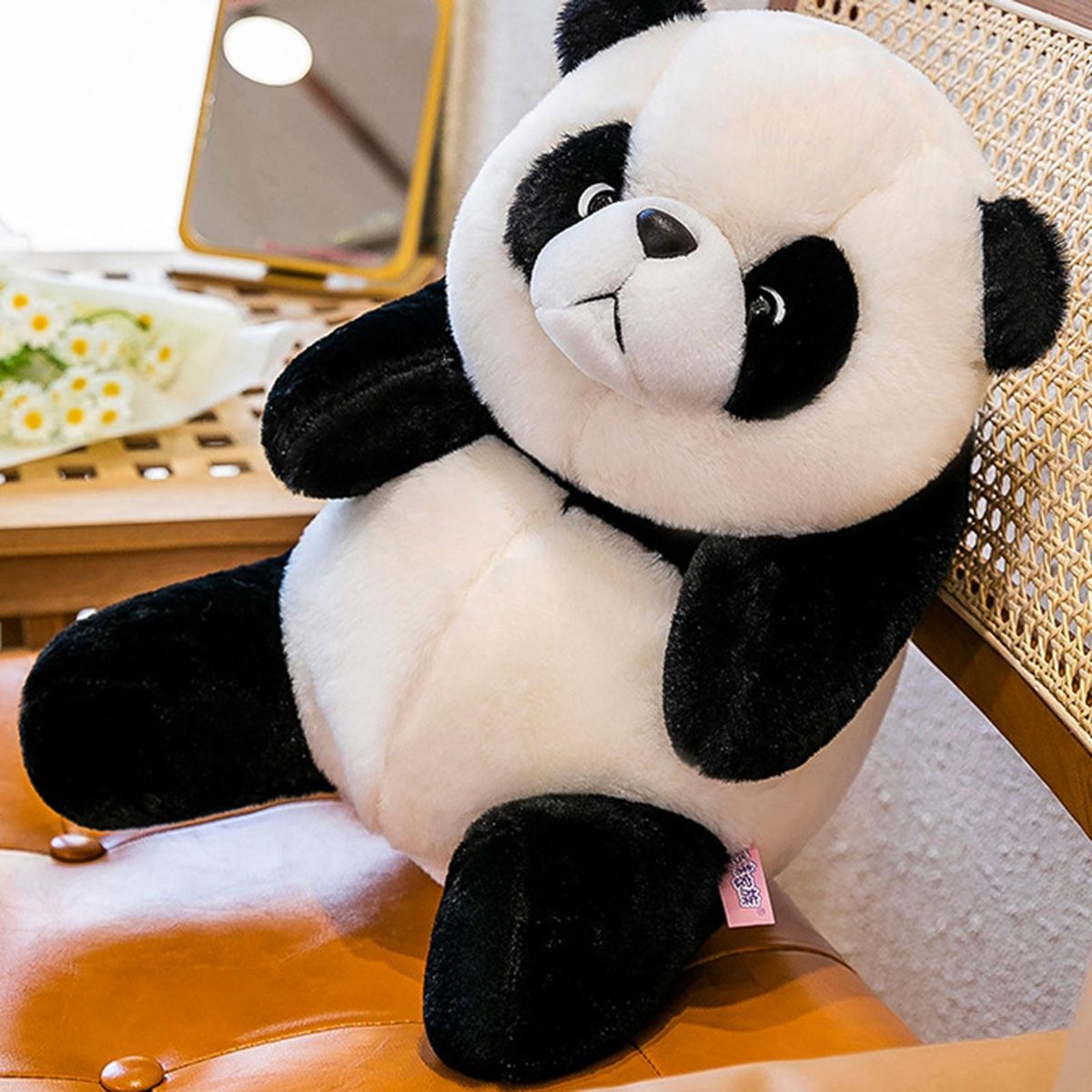 Panda Toy Great Fidelity Panda Doll Black