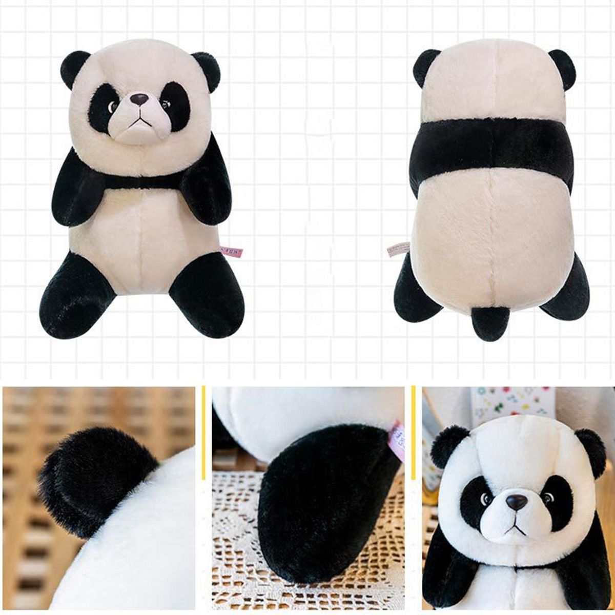 Panda Toy Great Fidelity Panda Doll Black