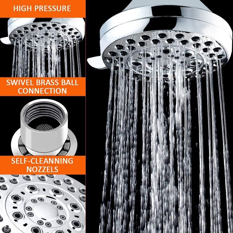 Adjustable High Pressure ABS Wall-mounted Shower Head