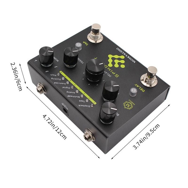 SPINDRIT Guitar Bass Effects Pedal Delay with TAP