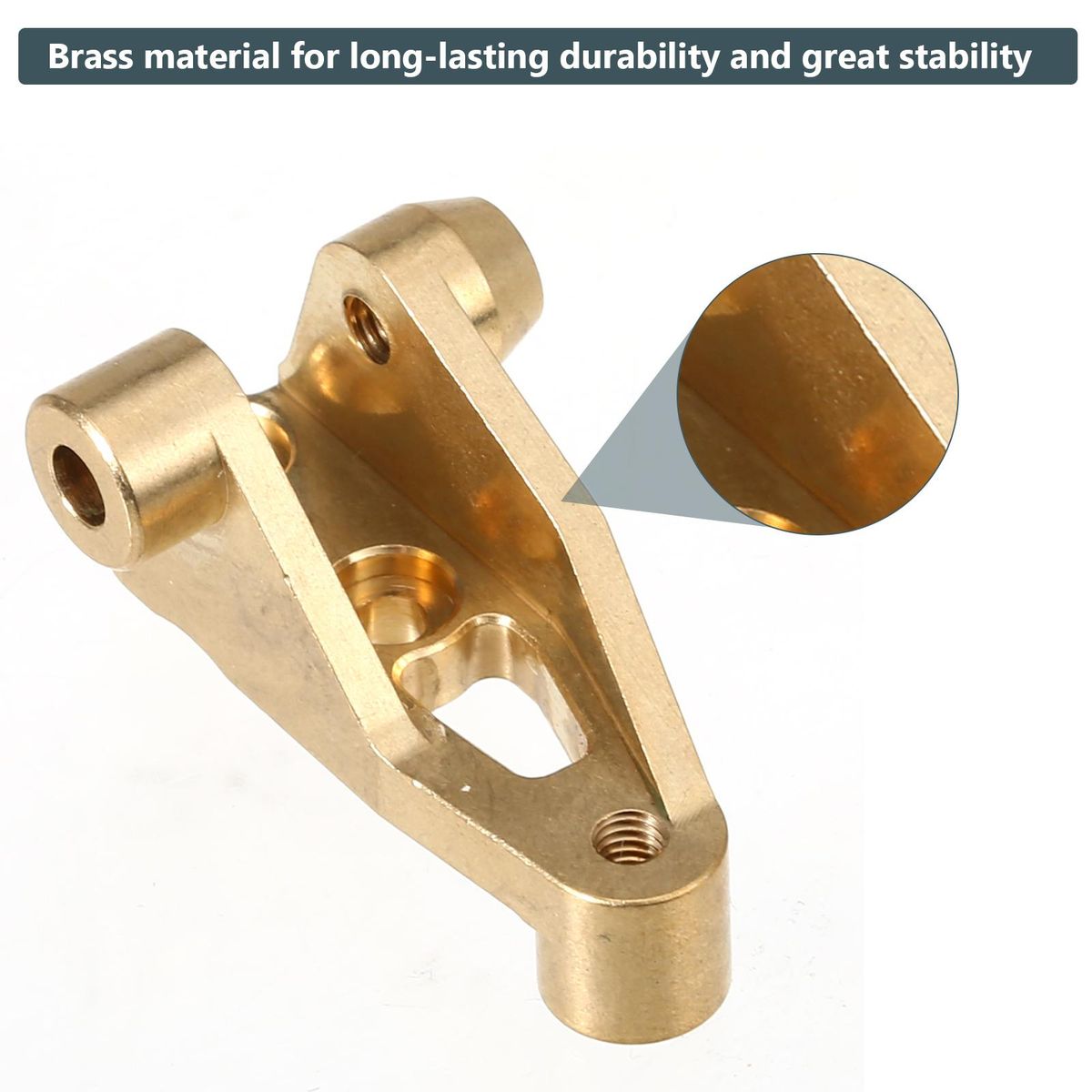 Brass Front Rear Axle Lower Shock Mount Axle Mount Set Suspension Links Stand Compatible with TRAXXAS TRX-4 82056-4 G500 RC Car 4 PCS