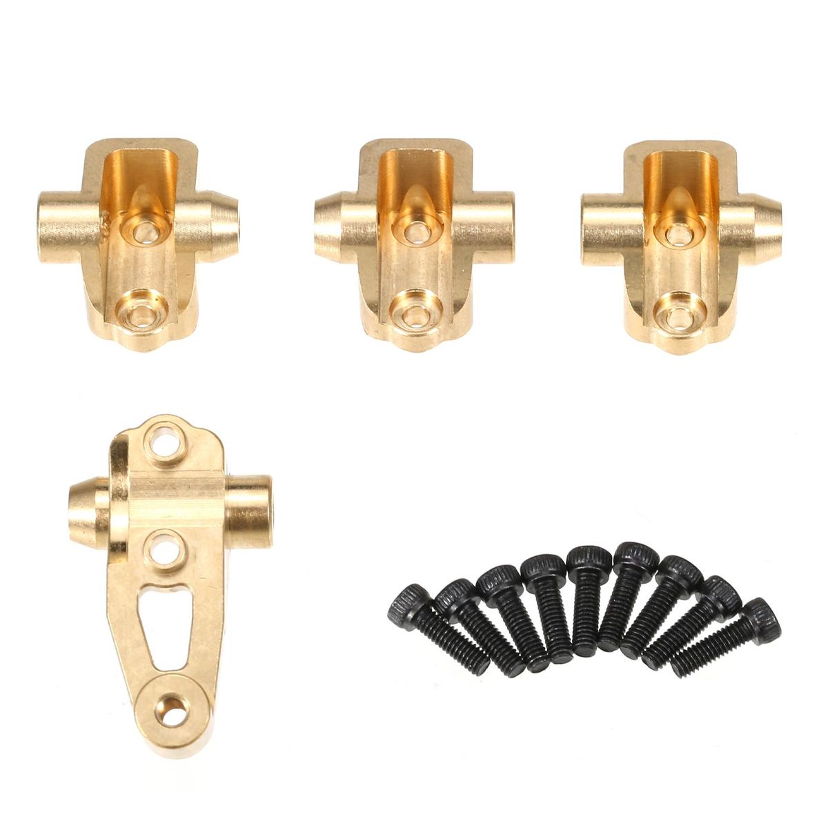 Brass Front Rear Axle Lower Shock Mount Axle Mount Set Suspension Links Stand Compatible with TRAXXAS TRX-4 82056-4 G500 RC Car 4 PCS