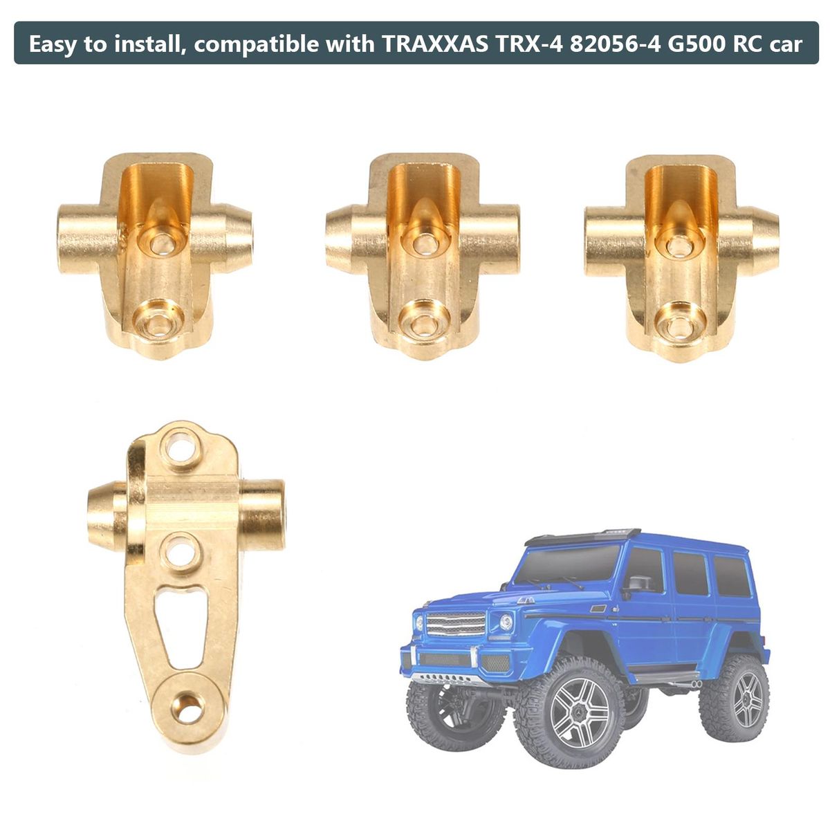 Brass Front Rear Axle Lower Shock Mount Axle Mount Set Suspension Links Stand Compatible with TRAXXAS TRX-4 82056-4 G500 RC Car 4 PCS