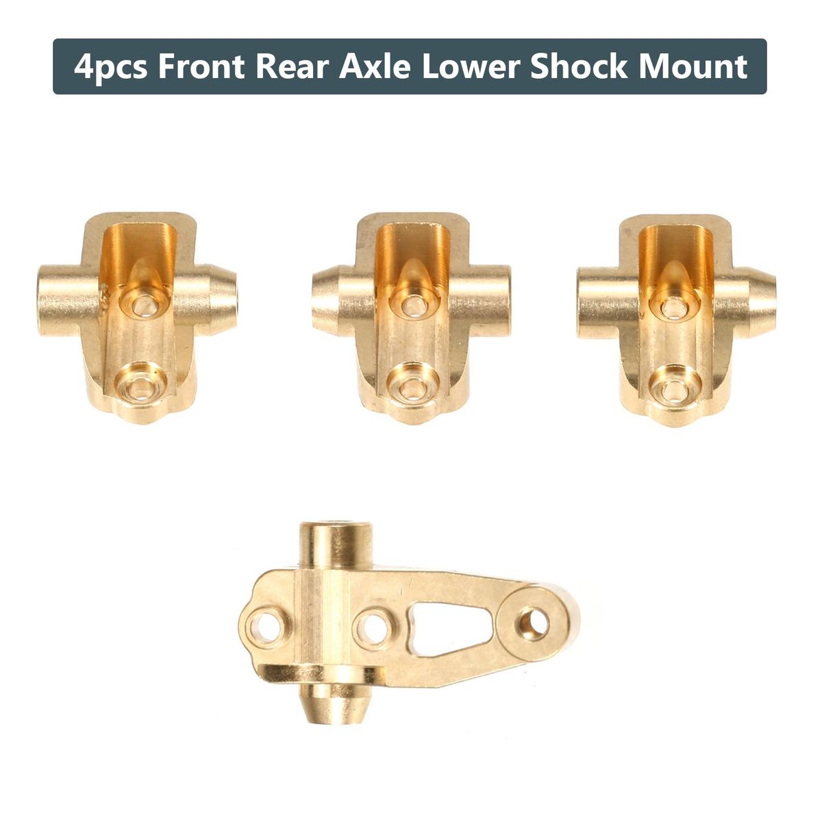 Brass Front Rear Axle Lower Shock Mount Axle Mount Set Suspension Links Stand Compatible with TRAXXAS TRX-4 82056-4 G500 RC Car 4 PCS
