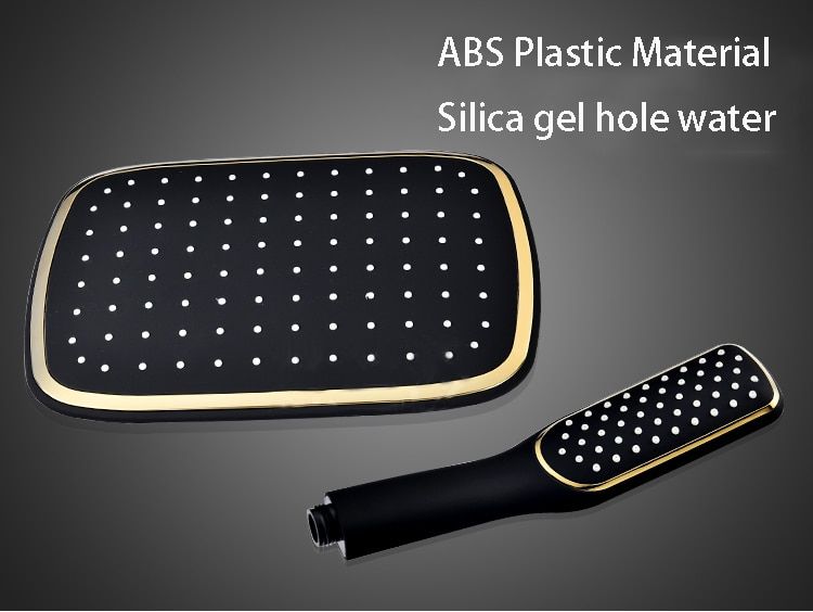 5 Styles Gold And Black White Color Waterfall Shower Head High Qualtiy Top Shower Overhead Shower Hand Shower Spray