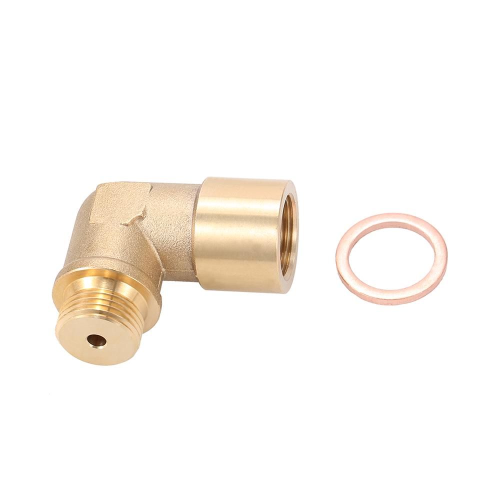 90° Angled Lambda O2 Oxygen Sensor Extender Spacer for Decat Hydrogen Brass M18x1.5