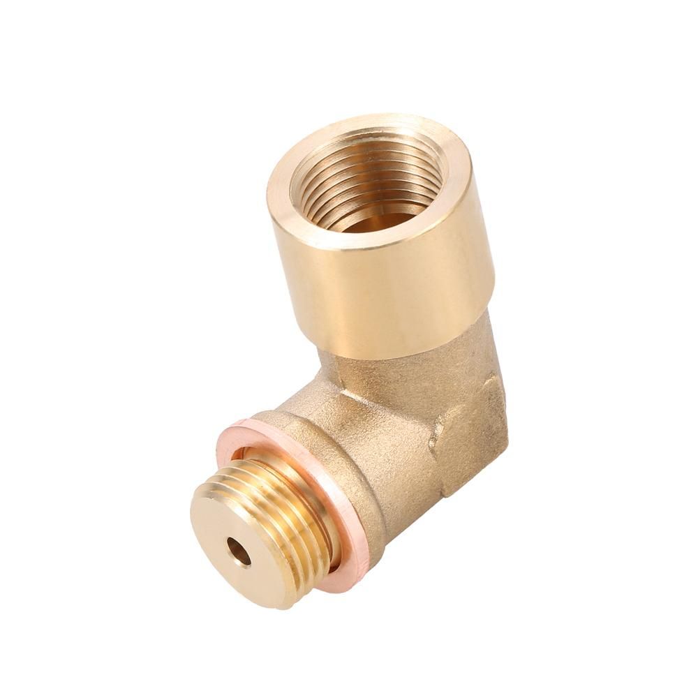 90° Angled Lambda O2 Oxygen Sensor Extender Spacer for Decat Hydrogen Brass M18x1.5