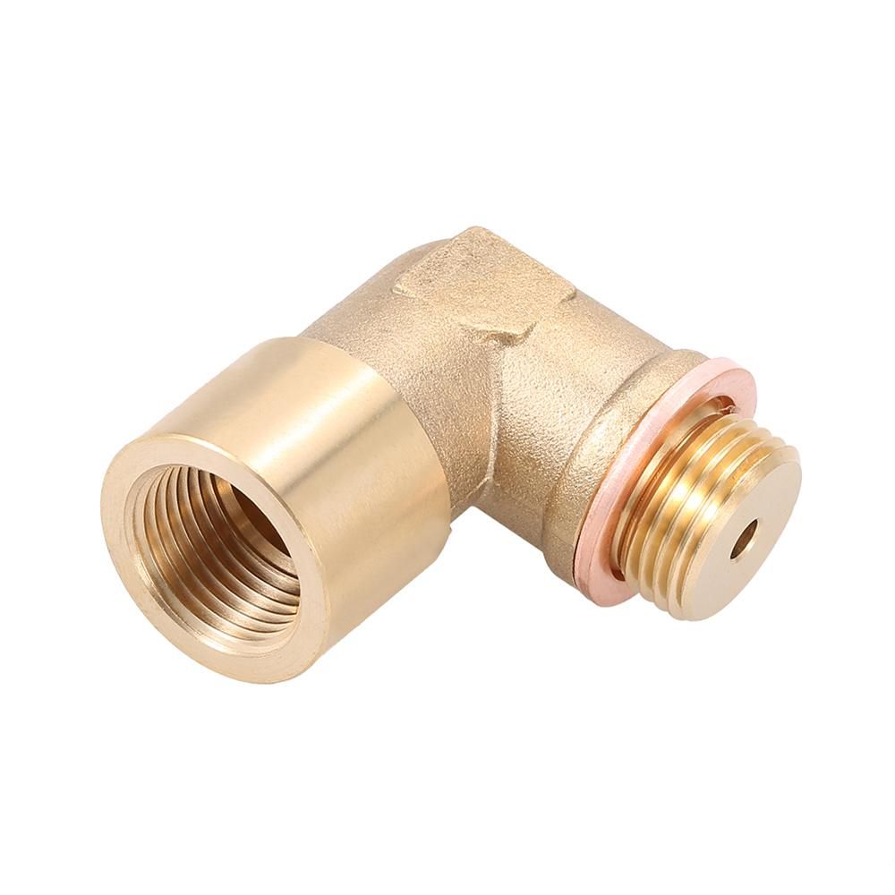 90° Angled Lambda O2 Oxygen Sensor Extender Spacer for Decat Hydrogen Brass M18x1.5
