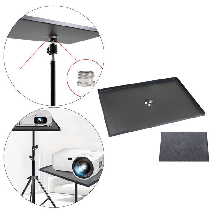 Projector Tripod Stand Folding DJ Racks Portable Mount With 1/4 Tray