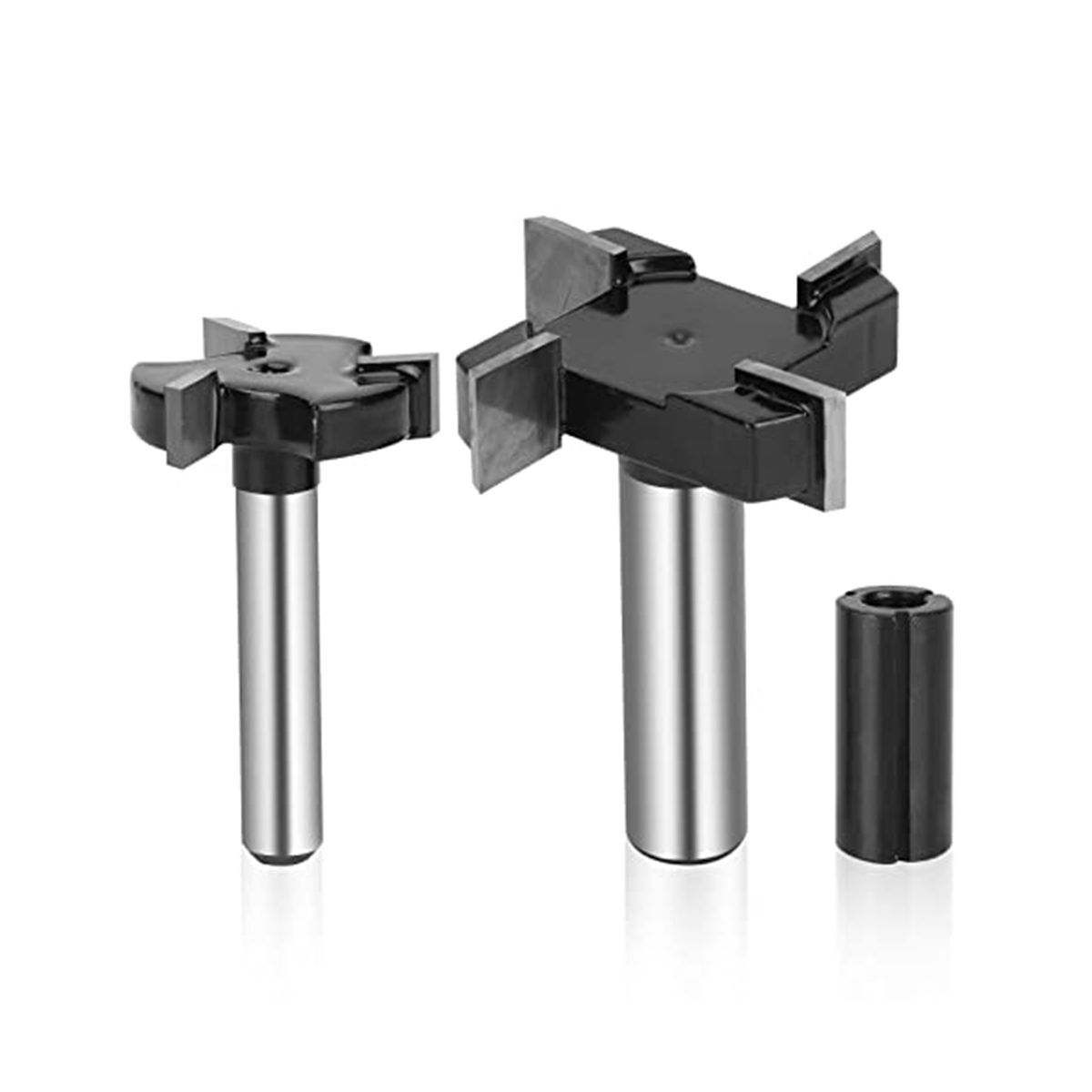 CNC Spoilboard Surfacing Router Bits,1/4Inch and 1/2Inch Handle 1In and 2In Cutting Diameter, Slab Flattening Router Bit