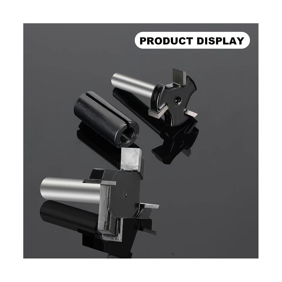 CNC Spoilboard Surfacing Router Bits,1/4Inch and 1/2Inch Handle 1In and 2In Cutting Diameter, Slab Flattening Router Bit