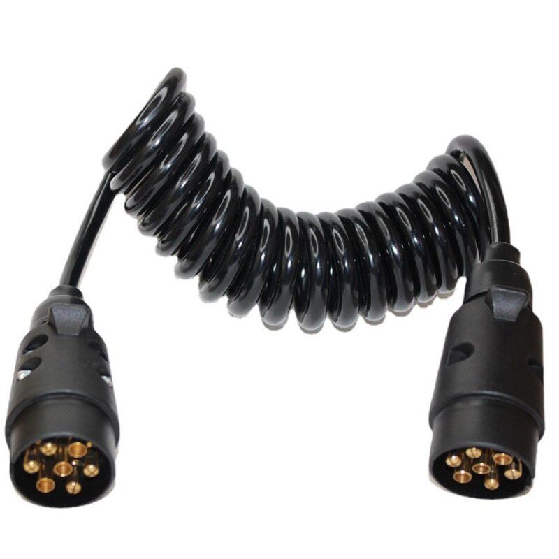 2M 7 Pin Wire Part Splices Circuit Male To Male Plug Socket Truck Trailer Light Edge Board Extension Cable Car Parts