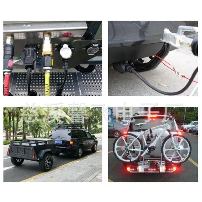 2M 7 Pin Wire Part Splices Circuit Male To Male Plug Socket Truck Trailer Light Edge Board Extension Cable Car Parts