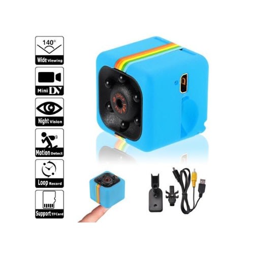 Mini Camera 1080p Hidden Camera With Ir Night Vision And Motion Detection - Blue