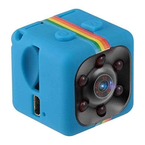Mini Camera 1080p Hidden Camera With Ir Night Vision And Motion Detection - Blue