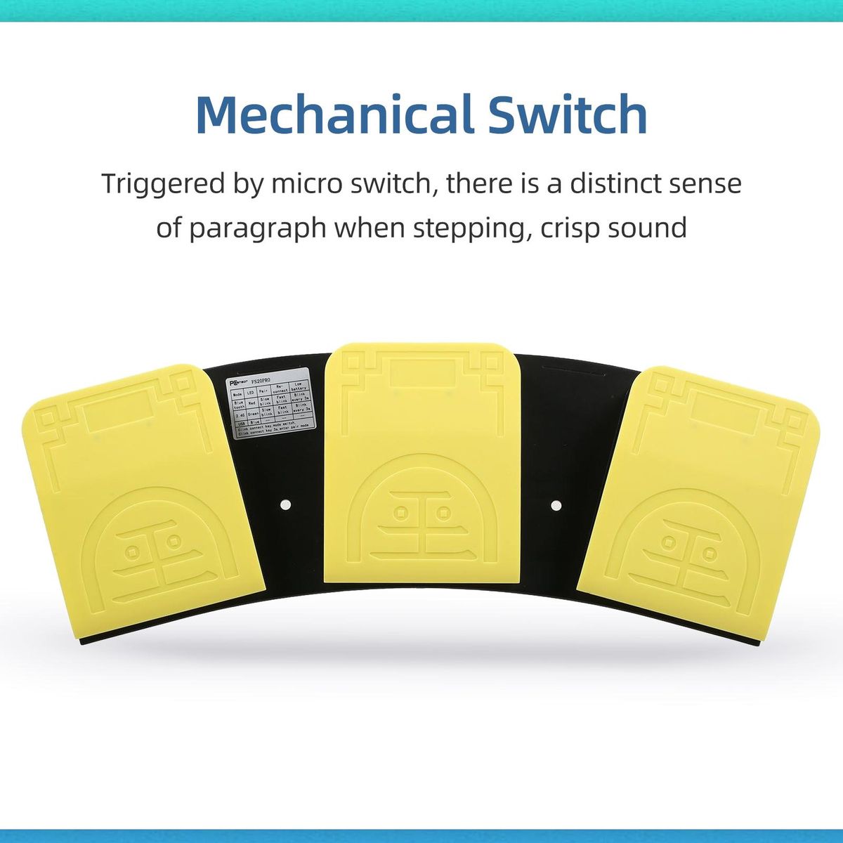 FS20Pro Triple Foot Switch Multifunctional Customized Foot Pedal USB+2.4G+BT Three-mode Connection Mechanical Switch