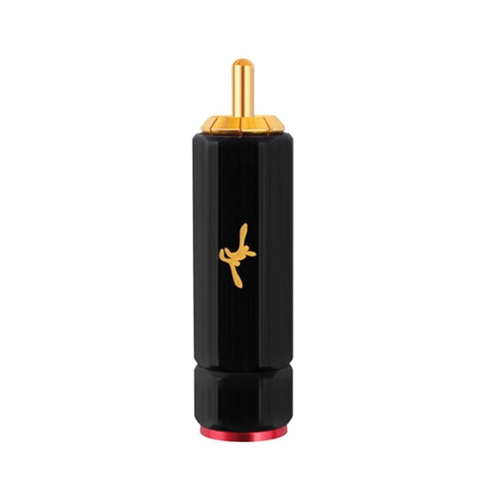 Pure Copper Gold Plated RCA Plug Locking Audio Connector