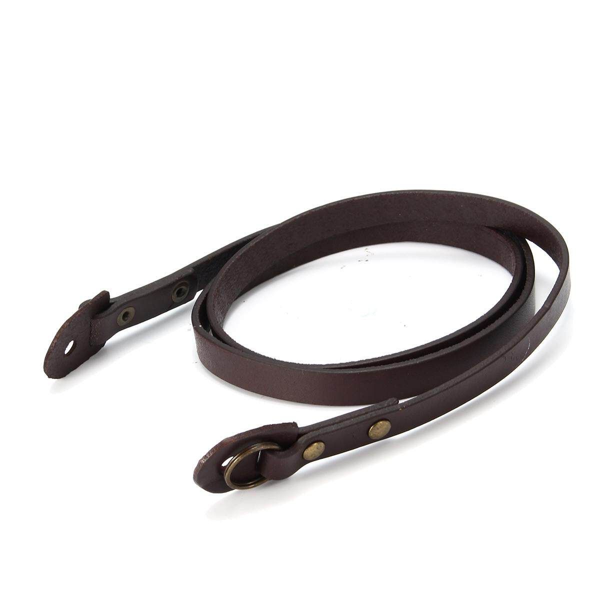 CANPIS Brown Leather Camera Neck Shoulder Strap For SLR DSLR Leica Fuji Brown