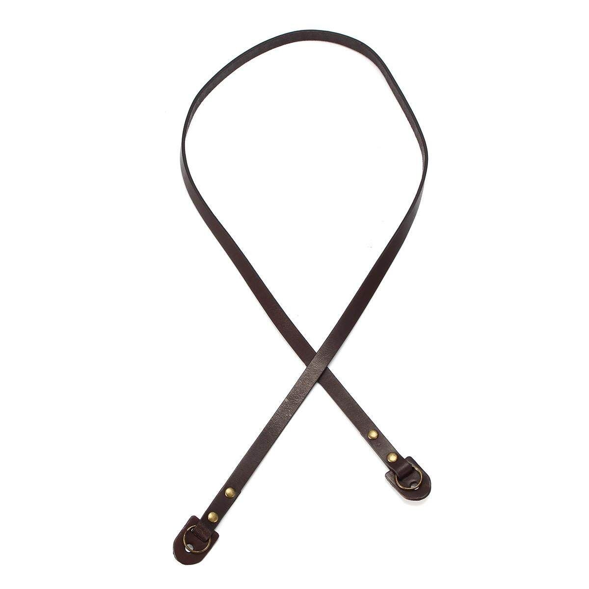 CANPIS Brown Leather Camera Neck Shoulder Strap For SLR DSLR Leica Fuji Brown