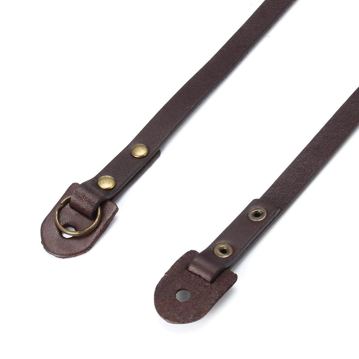 CANPIS Brown Leather Camera Neck Shoulder Strap For SLR DSLR Leica Fuji Brown
