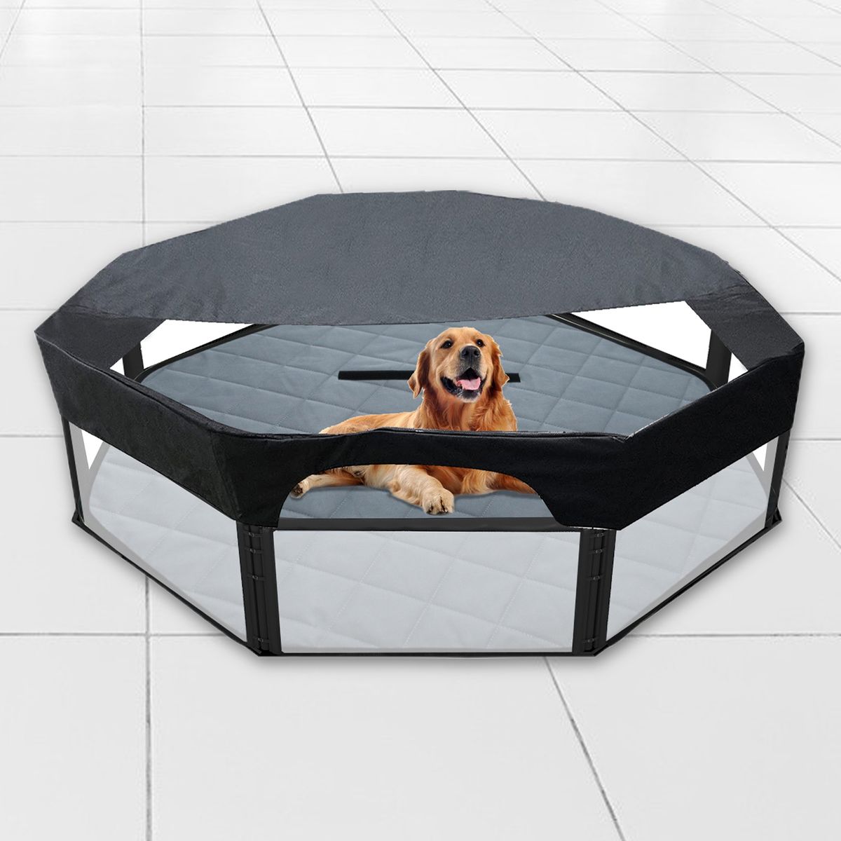 Hexagon Bedding Liner Indoor Waterproof Hexagon Pet Pee Pad Grey