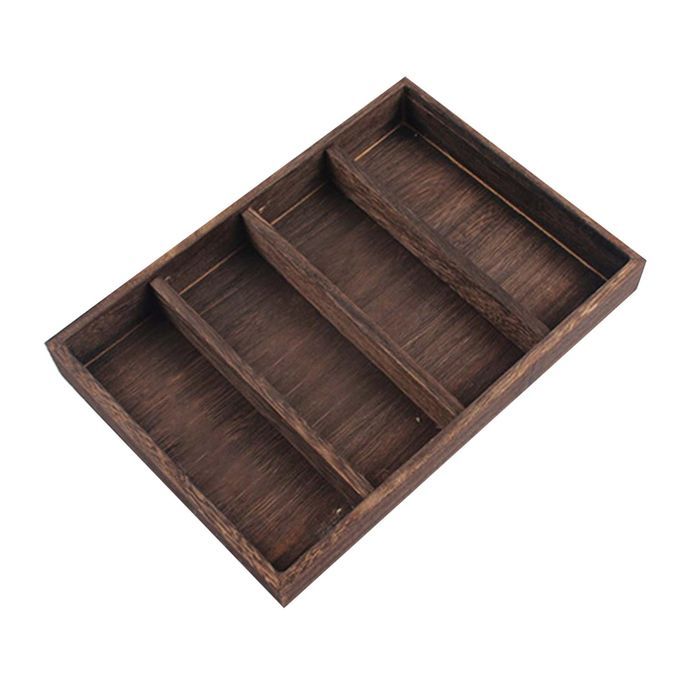 Sunglasses Display Case Display Panel Storage Tray 4 Grids Dark Brown