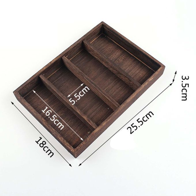 Sunglasses Display Case Display Panel Storage Tray 4 Grids Dark Brown