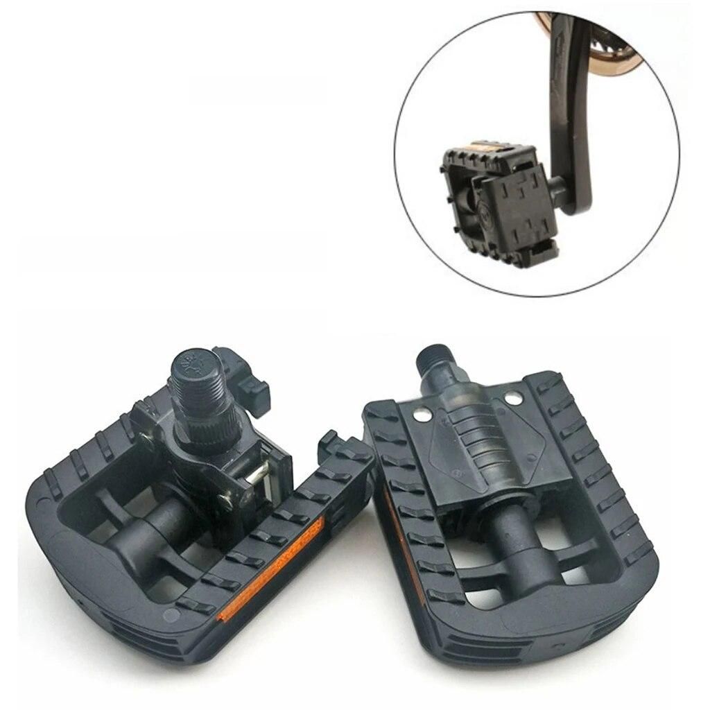Folding Bike Pedals w/ Reflector MTB Road Commuting Bicycle Folder Pedal 9/16"