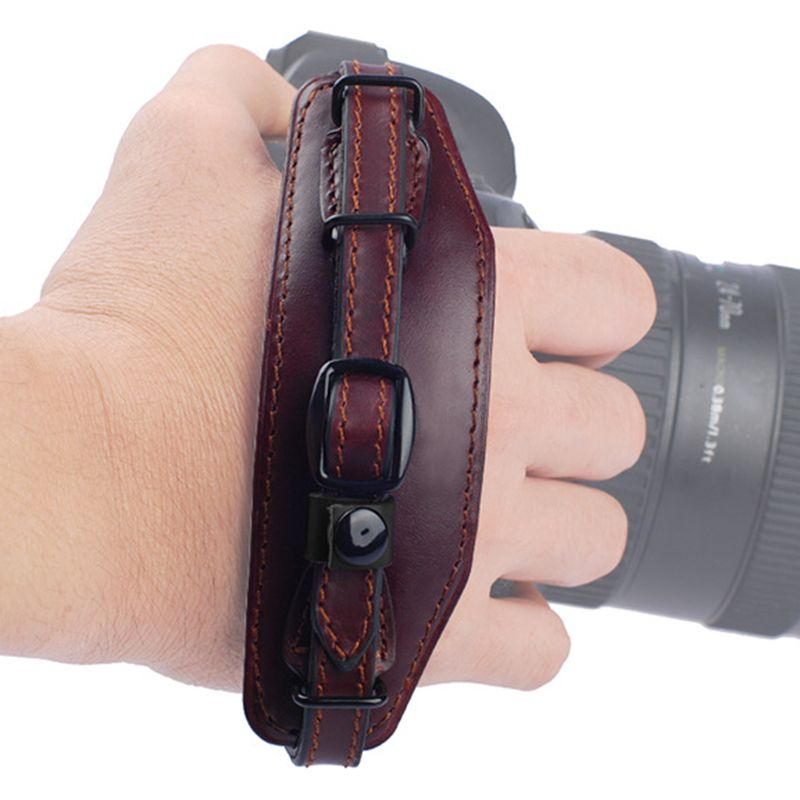 Genuine Leather Camera Wrist S For All SLR DSLR Canon Nikon Sony 5d2 5d3 D800 6d 7d 70D 80D D7200 D610 SLR
