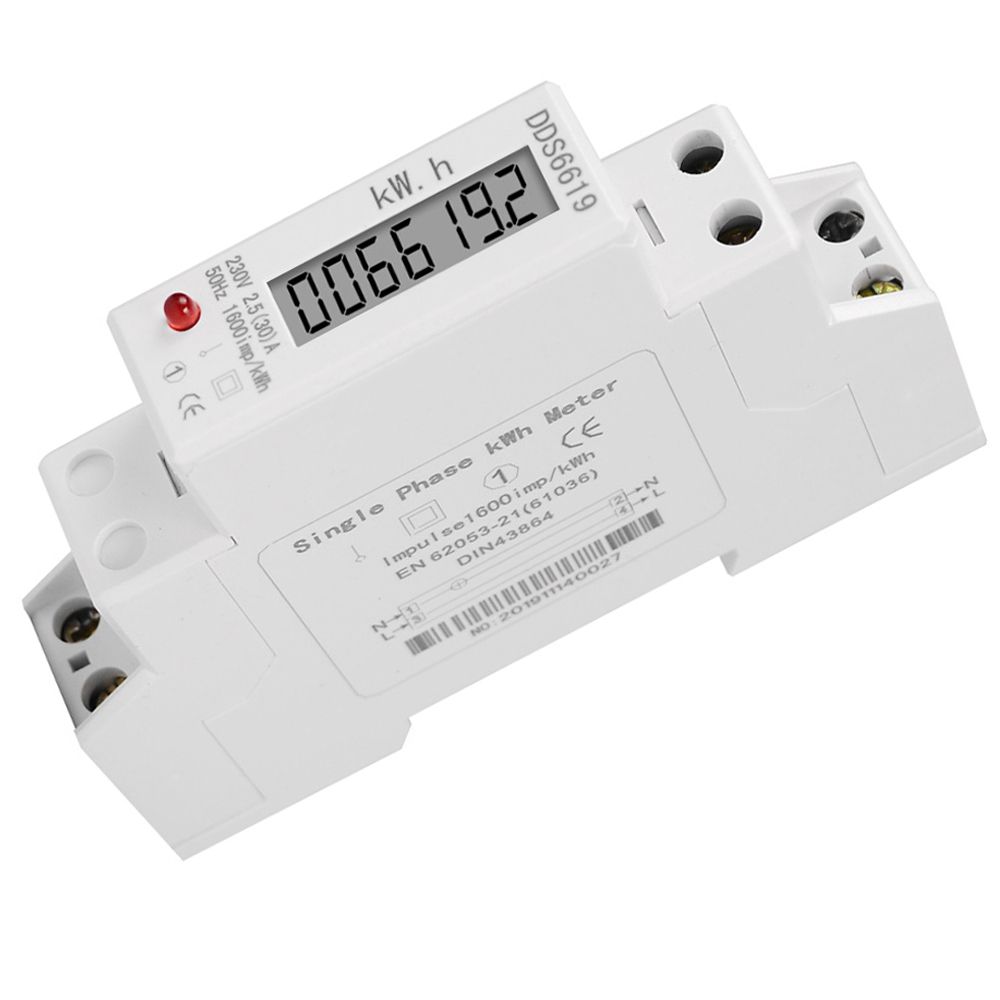 AC Digital Wattmeter Power Meter Electricy Consumption Energy Meter EU Plug Socket Power Kilowatt Wattage Electricity Meter
